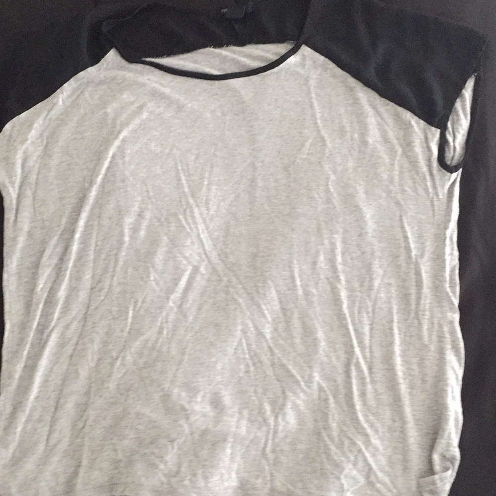 Gray and black T-shirt